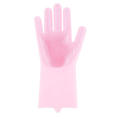 

1 pc Silicon Dish Scrubber Rubber Gloves Food Grade Cleaning Sponge Dishwashing Brushs Magic Silicone Gloves for Right Hand