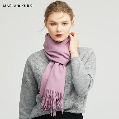 

MARJA KURKI cashmere scarf lovers solid color autumn&winter warm pure cashmere scarf men&women gift boxed bloom life 1EE562623