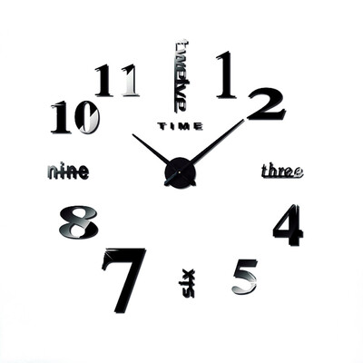

MSparkling Large 3D Mirror Effect Sticker DIY Digital Wall Clock Home Decoration