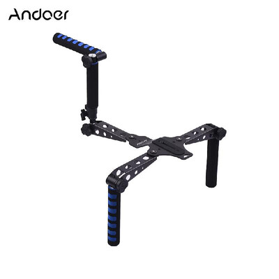 

Andoer Foldable Aluminium Alloy Movie Filming Video DSLR Handheld Grip Shoulder Mount Stabilizer Support Rig Kit for Canon Nikon S