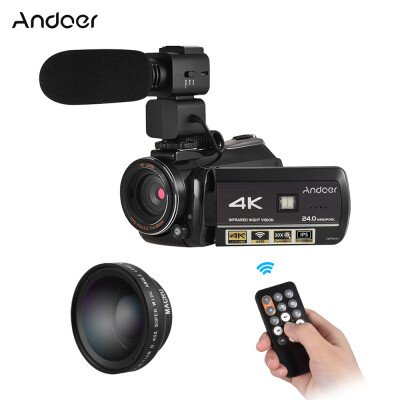 

Andoer AC3 4K UHD 24MP Digital Video Camera Camcorder DV Recorder 30X Zoom WiFi Connection IR Night Vision 31 Inch IPS LCD Touchs