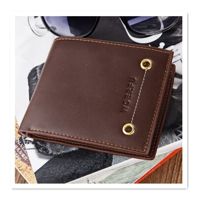 

2018 solid color leather retro wallet Korean version of the mans bag large capacity multi-card bag