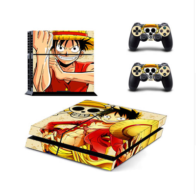 

New One Piece vinyl Decal PS4 Skin Sticker For Sony Playstation 4 PS4 Console protection film 2Pcs Controller protective skins