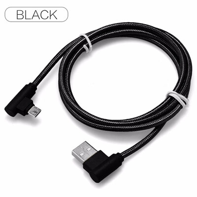 

STONEGO Right Angle Data Sync Charging Cable Micro USB Type c Optional Tangle-Free Nylon Braided Cord Android Phone Upgrades