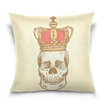

ALAZA Thanksgiving Throw Pillow Cover 16 X 16 inch Cushion Cover with Sketch Skull Printed Pillowcase