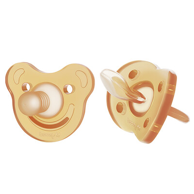 

Shixi baby pacifier super soft full silicone integrated 0-6-18 months newborn sleeping type comfort pacifier two loaded round head flat head with storage box