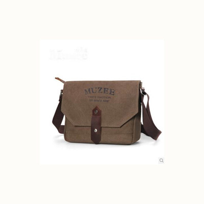 

Retro style one-shoulder canvas bag multi-function mens portable Messenger bag fashion casual