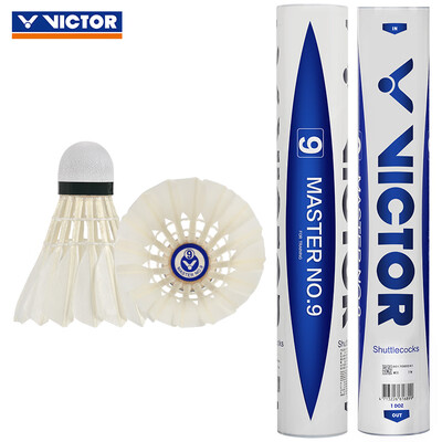 

Wicked VICTOR Victory Master No 9 badminton flight stable&strong resistant to goose feather ball 2 barrels