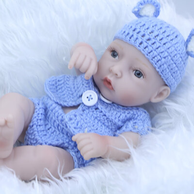 

8 Inch Lifelike Reborn Baby Dolls Full Silicone 20 cm Handmade Mini Lovely Newborn Girl Baby Doll For Children Christmas Gifts