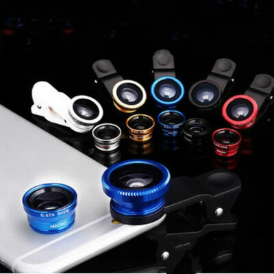 

Universal Mobile Phone Lens Wide-angle Macro Fisheye Three-in-one Set External