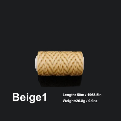 

10mm 50 Meters Long Flat Waxed Thread Waxed String for Leather Sewing