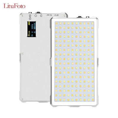 

LituFoto F18 Portable LED Video Light Lamp Fill-in Light 3200-5600K Brightness 5-100 CRI 96 with Power Bank Function Display Sc