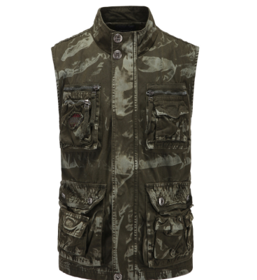 

New outdoor mens climbing waistcoat original mens clothing camouflage pure cotton vest