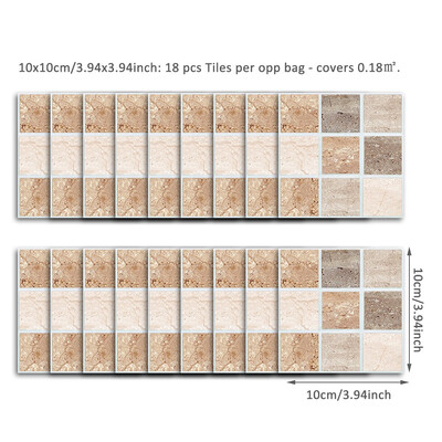 

Home Decor tile sticker paper detachable mural applique PVC non-slip waterproof bathroom kitchen desktop decoration