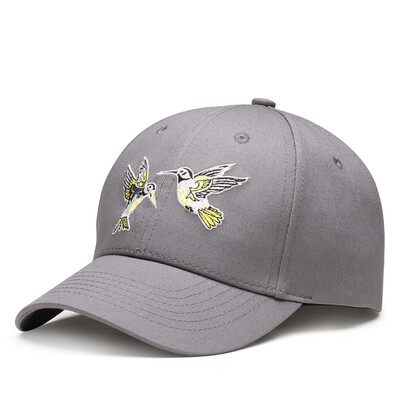

MT-NUZADA Unisex Chic Adjustable Cotton Baseball Cap with Bird Embroidery