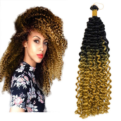

814" Hair Extensions Water Wave Synthetic Crochet 3 BundlesSet Wavy Braiding Hair Weave For Women Ladies Beauty