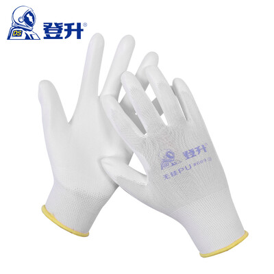 

Dengsheng DS 669-13G Labor Insurance Gloves Glue 13-pin Work Gloves Wear-resistant Non-slip Breathable Comfort Polyester PU Palm Dip Surface 12 Pairs Pack 9 yards