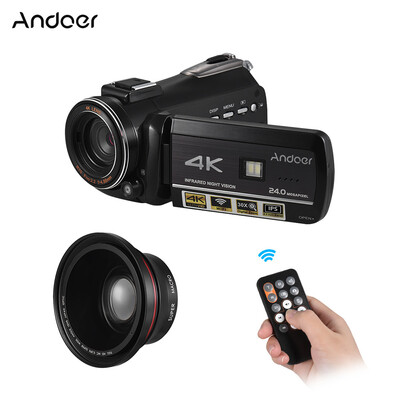 

Andoer AC3 4K UHD 24MP Digital Video Camera Camcorder DV Recorder 30X Zoom WiFi Connection IR Night Vision 31 Inch IPS LCD Touchs
