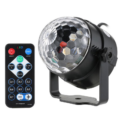 

3W RGB Remote Control Mini LED Magic Ball Lamp Stage Effect Light for Disco KTV Club Bar Home Party