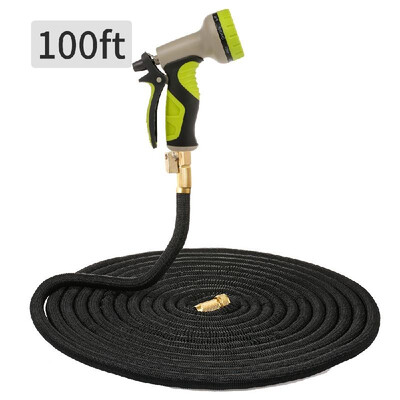 

50ft Garden Hose Lightweight Expandable Water Hose With Triple Latex Core 34" Solid Brass Fittings Flexible No-link Watering Hose