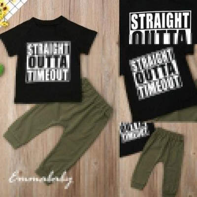 

Newborn Baby Infant Boy T-shirt TopsPants Trousers Outfits Clothes 2PCS Set