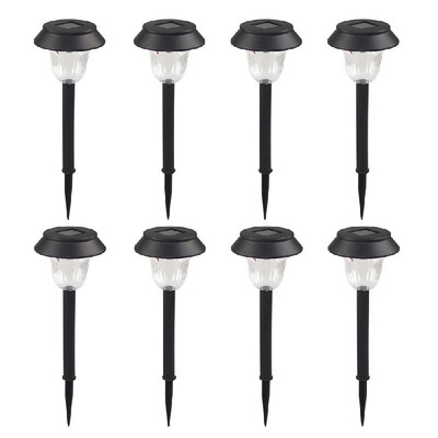 

2 Pack Solar Garden Lights Outdoor White LED Pathway Lamp Garden Decoration Landscape Lighting for Patio Lawn Yard Walkway