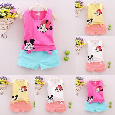 

2pcs Toddler Infant Kids Baby Girls Clothes T-shirt TopsPantsDress Outfits Set