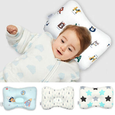 

US Newborn Soft Baby Pillow Prevent Flat Head Shaper Anti Roll Sleeping Support