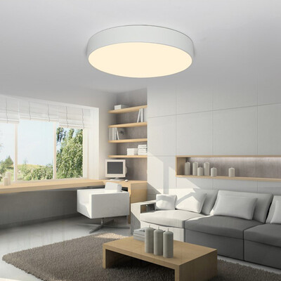 

Everflower Modern Simple Led Flush Mount Ceiling Light with Max 18W Painted Finish White