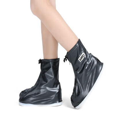 

Banzhini non-disposable rainwear raincoat rain boots rain boots set outdoor desert sand travel rainy waterproof shoe cover foot cover boys&girls rain boots black