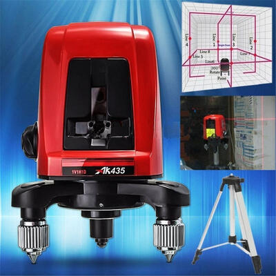 

1 Pc AK435 Laser Level 2 Lines 1 Point Self-Leveling 360 Degree Rotary Horizontal Vertical Cross Laser Level with Package