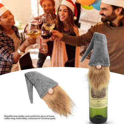 

Christmas Non-Woven Wine Bottle Cover Christmas Party Dinner Table Decoration Ornaments Gifts Christmas Table Decor Wine Cover