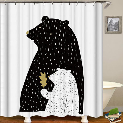 

Shower Curtain Animal Print Blackout Curtains Waterproof Mildew-proof Bathroom Curtain 71"x71"