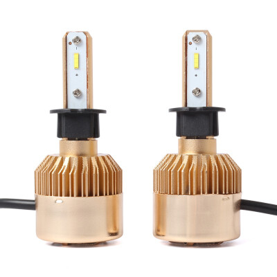 

H3 S2-TX-G Enhanced Edition PRO 2PCS Led Cob LED Chip Car Headlamp 36W 6500K White Light 8000LM Car Bulb Fog Light Gold