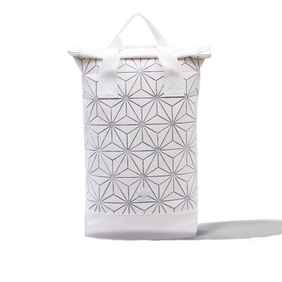 

Adidas original 3D BP ROLL TOP 4D diamond designed unisex off white backpack casual school bag for high school&university