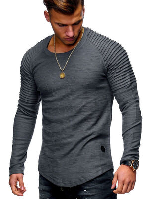

SUNSIOM Fashion Mens Slim Fit O Neck Long Sleeve Muscle Tee T-shirt Casual Tops Blouse