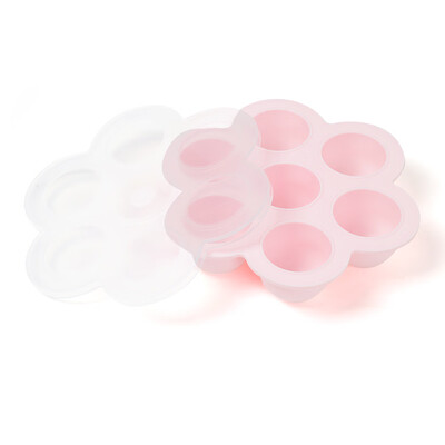 

7-hole Silicone Children Food Supplement Box with Lid