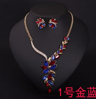 

new nice America brand temperament gem brief paragraph clavicle necklace dinner set female high-grade fashion accessories