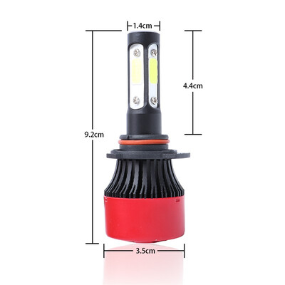 

9012 X7BR 2PCS 4 Side Lumens COB 90W 8000lm Car LED Headlight Bulbs Auto Led Headlamp Fog Lights 12V 24V