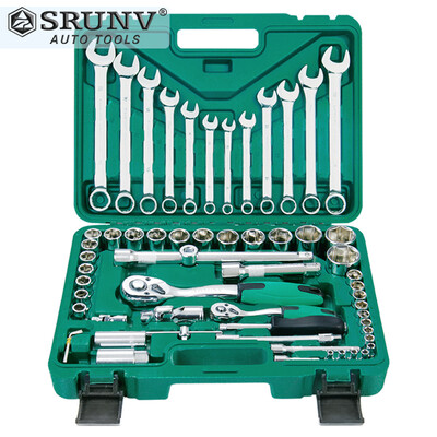 

Xinrui SRUNV casing auto repair socket wrench set fast ratchet repair tools multi-function set 61 sets A1-F06103