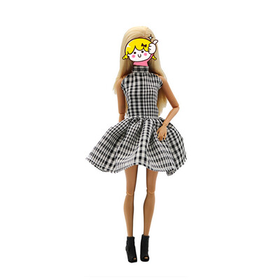 

Fashion Clothes for Cute Princess Doll Plaid Skirt Dress Doll Clothes Accessory for Kids Toy Present