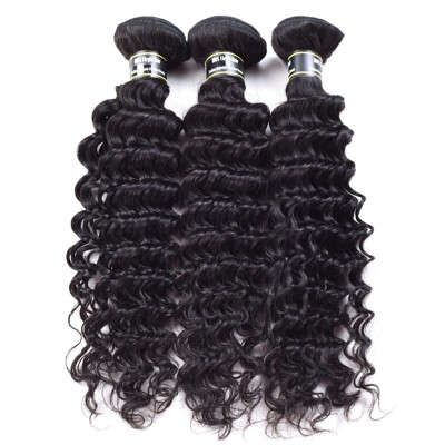 

Amazing Star Brazilian Virgin Hair Deep Wave Bundles Virgin Human Hair Bundles Deal Soft&Boduncy Natural Color