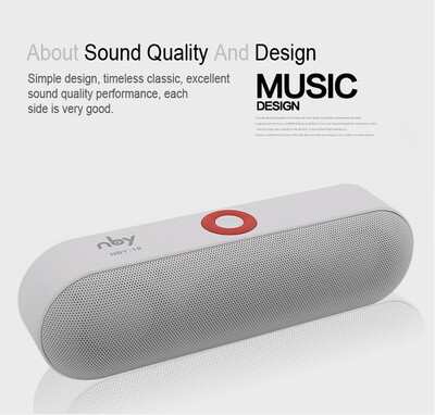 

New NBY-18 Mini Portable Wireless Bluetooth Speaker 3D Sound System Surround Stereo Music Support Bluetooth TF AUX USB