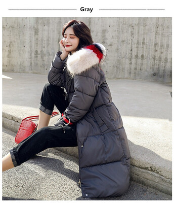 

Winter 2018 new Korean version of the original suifeng slimming fashion long down jacket female