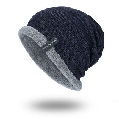 

Men Women Cable Knited Fleece Warm Winter Wool Slouchy Beanie Hat Cap Baggy