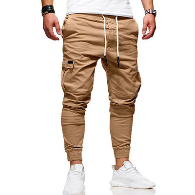 

Mens Slim Fit Casual Straight Leg Trousers Casual Pencil Jogger Cargo Pants