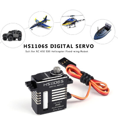 

HS1106S Metal Gear Digital Servo High Torque 105kg for RC 450 500 Helicopter Fixed-wing Robot