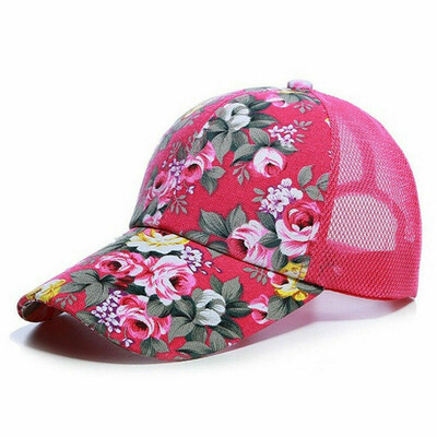 

SUNSIOM Men Womens Floral Print Hat Adjustable Snapback Trucker Golf Sport Baseball Cap