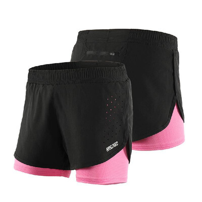 

Arsuxeo Womens 2-in-1 Running Shorts Quick Drying Breathable Active Training Exercise Jogging Cycling Shorts with Longer Liner