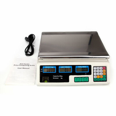 

Digital Weight Scale 88LB Price Computing Food Meat Scale Produce Deli Market